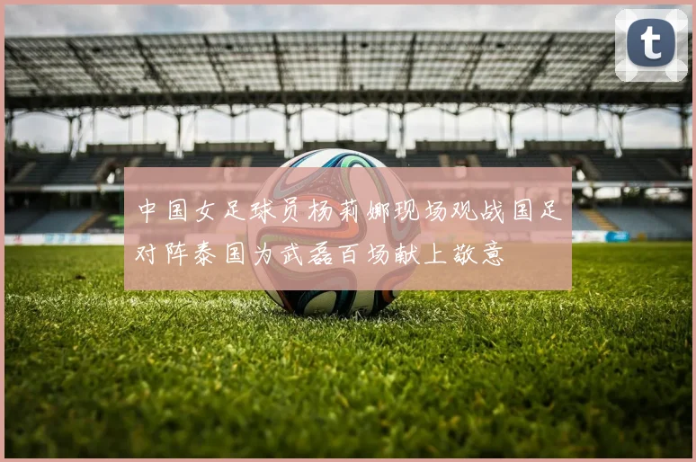 中国女足球员杨莉娜现场观战国足对阵泰国为武磊百场献上敬意
